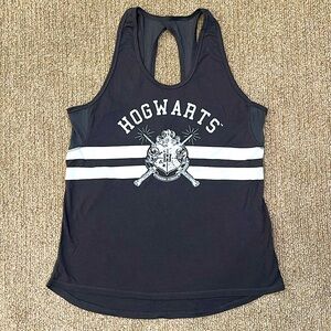 Harry Potter Hogwarts Tank Top Large Gray Kohls Limited Mesh Back Keyhole EUC